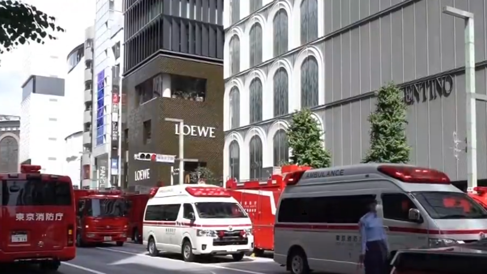 Ginza Six傳出刺激性氣味，據報約25人感到身體不適。（網上圖片）