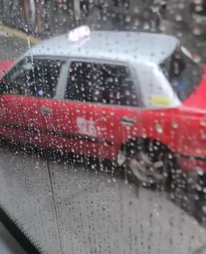 百德新街的士站的士「飛象過河」　卡住石壆動彈不能惹網民熱議