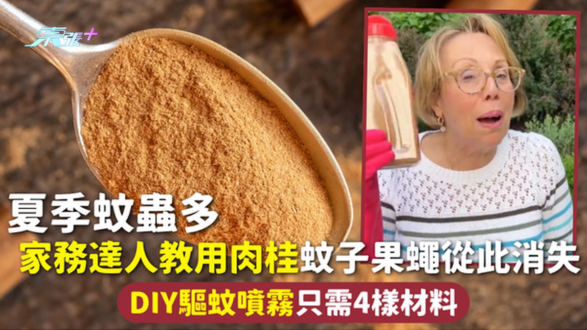 家居滅蟲｜夏季蚊蟲多 家務達人教用肉桂 蚊子果蠅從此消失 DIY驅蚊噴霧只需4樣材料