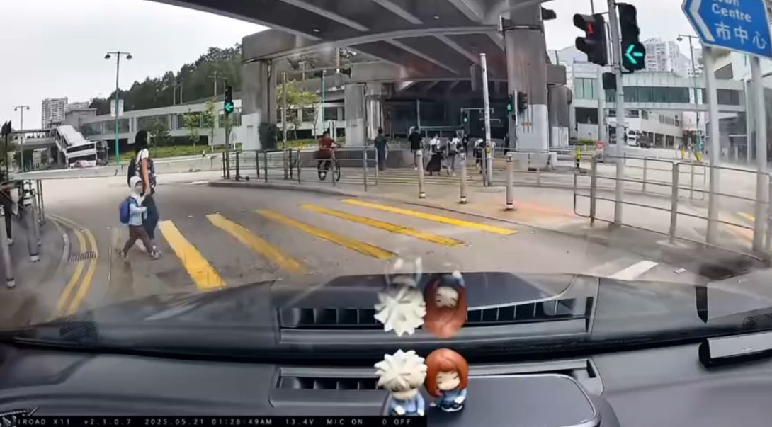 車Cam直擊｜屯門婦人無視燈位帶小朋友衝紅燈　司機：望都唔望下