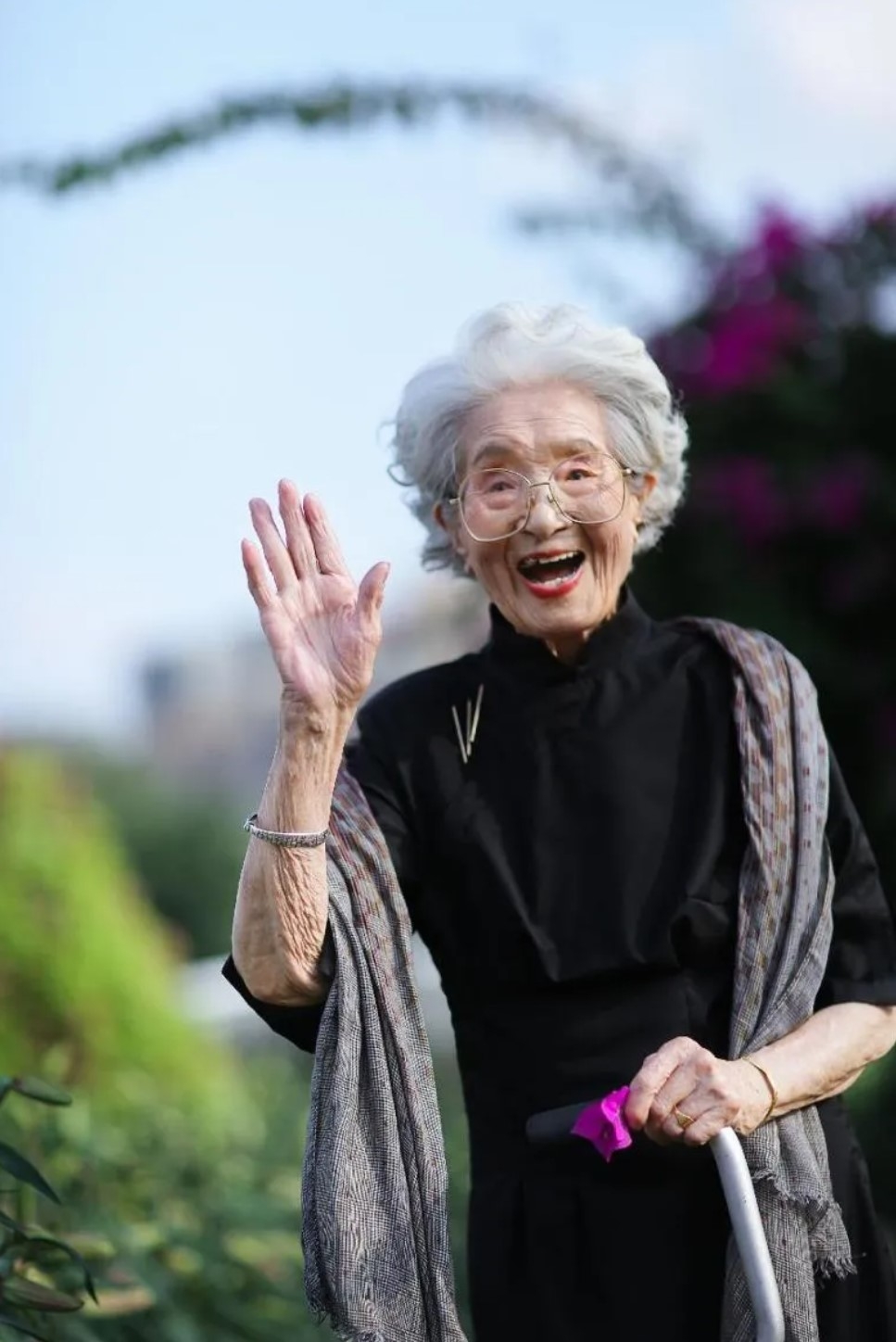 103歲網紅奶奶喻澤琴。網絡圖片