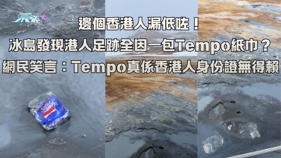 邊個香港人漏咗！冰島發現港人足跡全因一包Tempo紙巾？網民笑：Tempo真係香港人身份認證