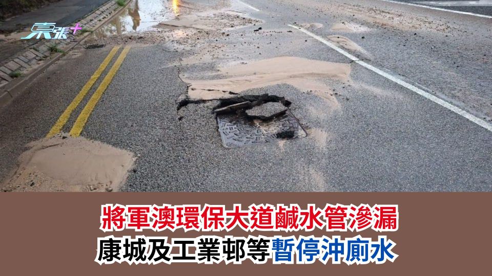 將軍澳環保大道鹹水管滲漏　康城及工業邨等暫停沖廁水