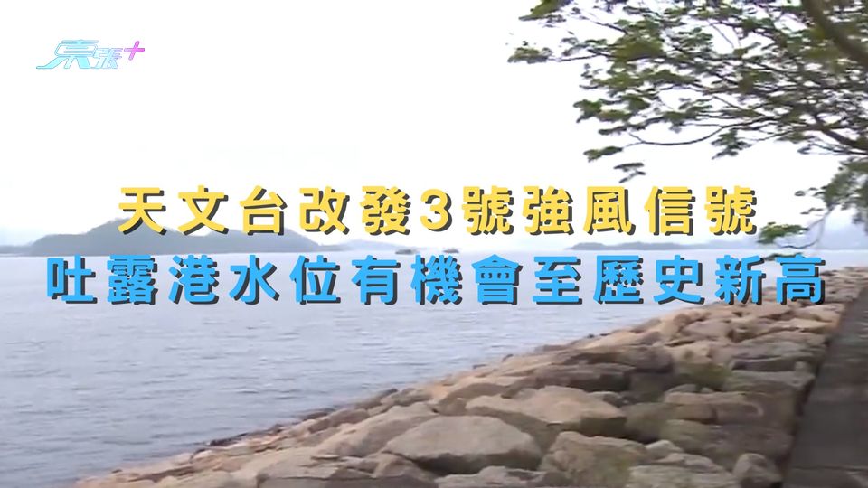 3號風球｜風暴潮水位或與山竹相若　《東張》記者：吐露港潮水或漲上行人路