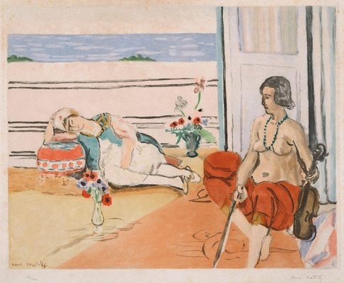 馬蒂斯（Henri Matisse）畫作《露台上的宮女》（Art Gallery NSW）