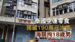 泰國空運零食揭藏190萬元冰毒 海關拘18歲男 