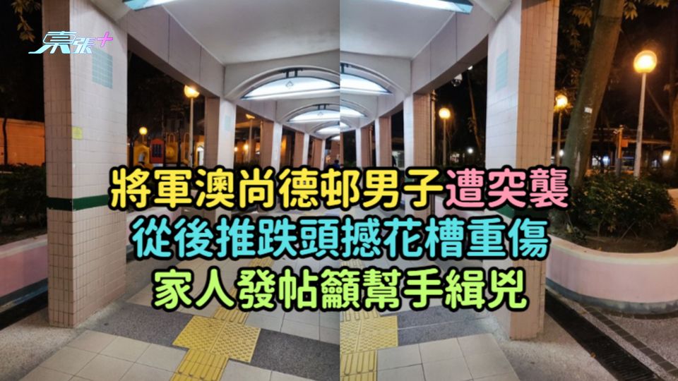 將軍澳尚德邨男子遭突襲從後推跌頭撼花槽重傷  家人發帖籲幫手緝兇