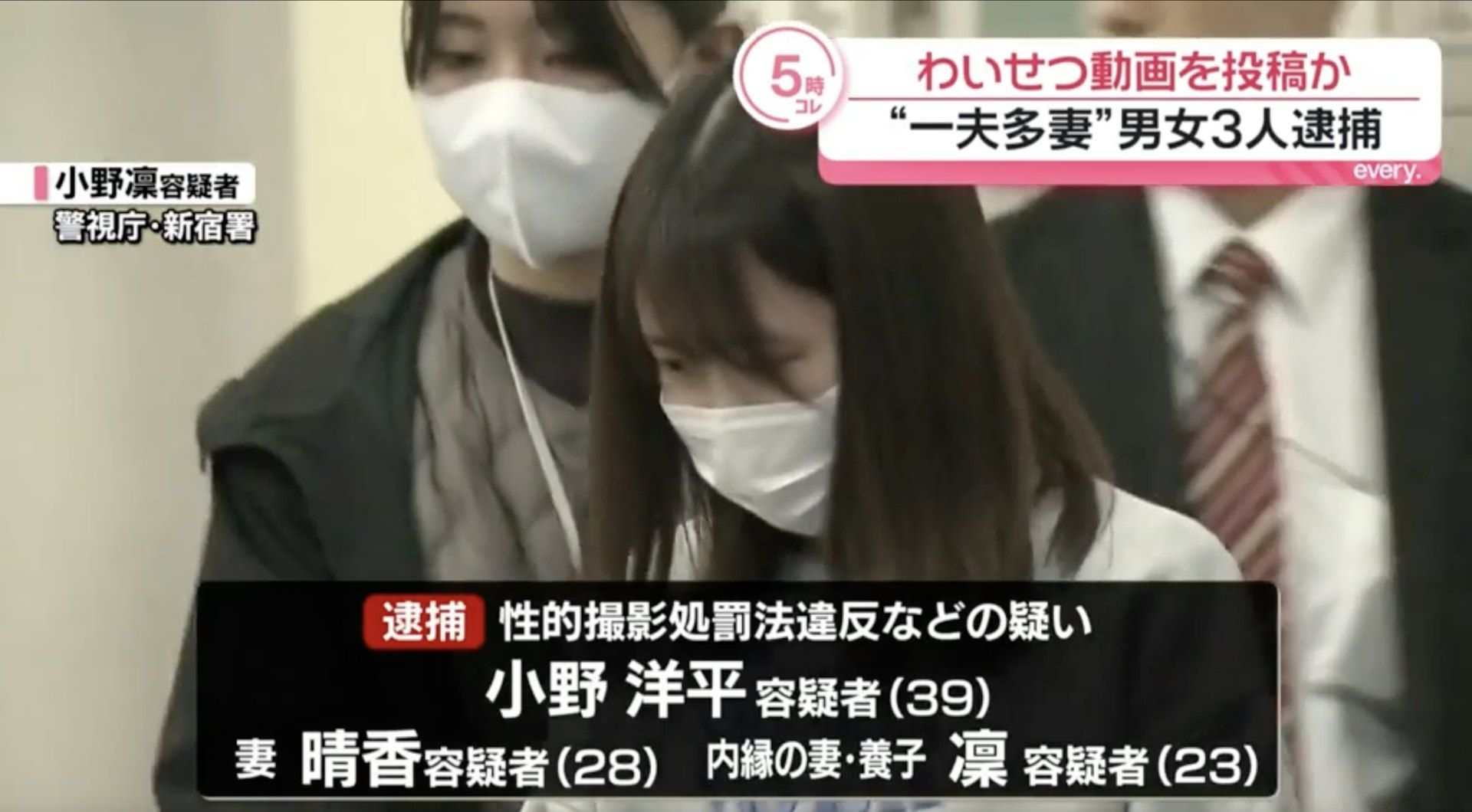 一名自稱奉行「一夫多妻制」的39歲男子，涉嫌夥同其28歲妻子及年僅23歲的養女，設局偷拍過百名女性的性愛影片，並上載至成人網站出售牟利。