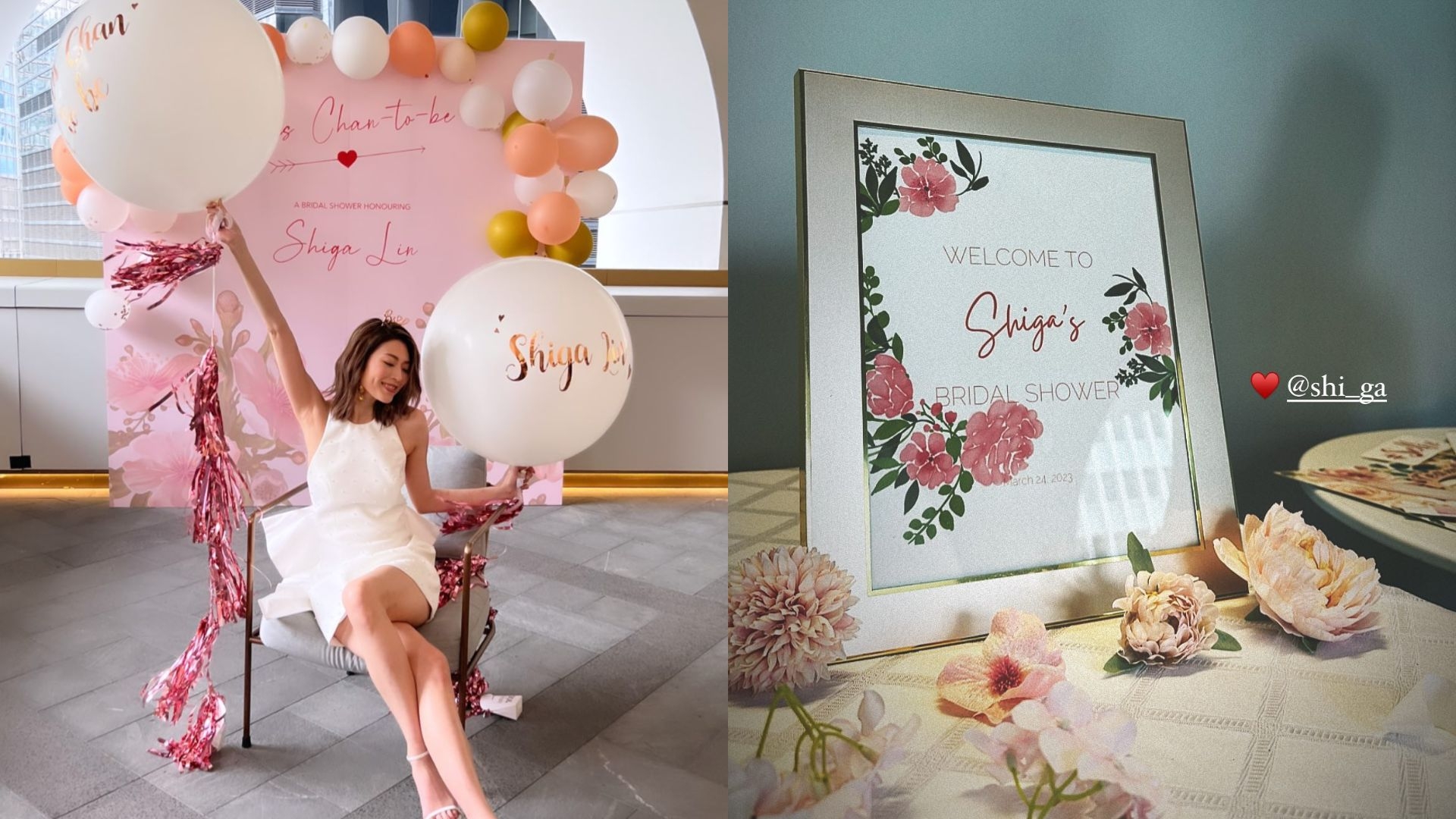 連詩雅噚日盡情享受Bridal Shower嘅歡樂時光。