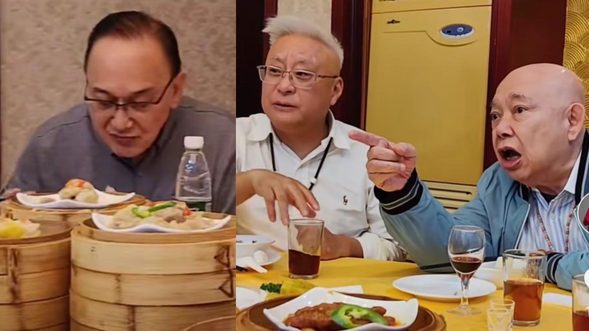 80年代影星曹查理近年轉戰內地，閒時相約黃一飛等朋友飲茶相聚。