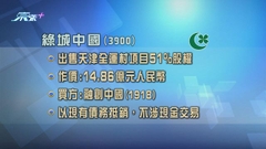 綠城中國出售天津全運村項目五成一權益予融創中國