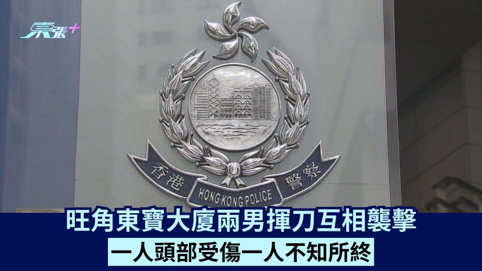 旺角東寶大廈兩男揮刀互相襲擊 一人頭部受傷一人不知所終