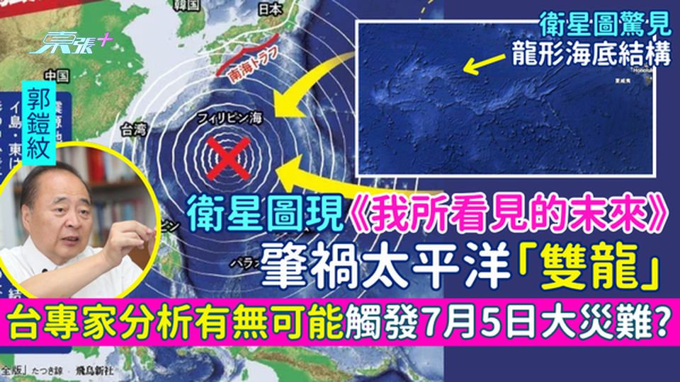 衛星圖現《我所看見的末來》肇禍太平洋「雙龍」台地震專家分析有無可能觸發7月5日大災難？