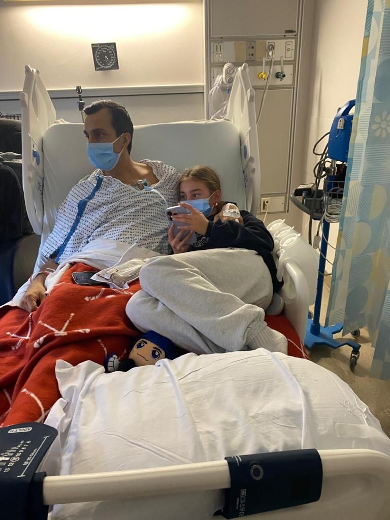 Andre Rodrigues int he hospital