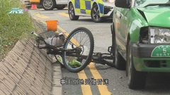 元朗男子踩單車與的士碰撞倒地昏迷 送院搶救後死亡