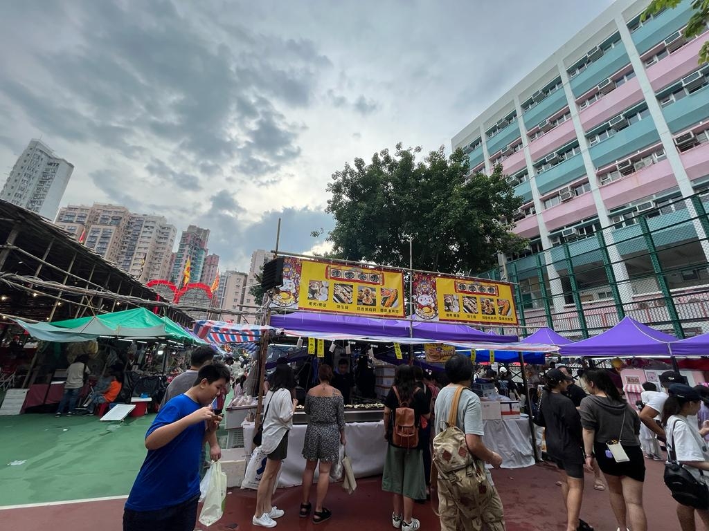 大埔美食廟會，設有多個攤檔，免費入場