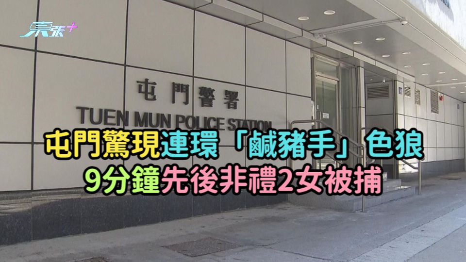 屯門驚現連環「鹹豬手」色狼  9分鐘先後非禮2女被捕
