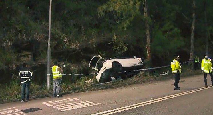 火炭Tesla男司機涉醉駕自炒惹車禍