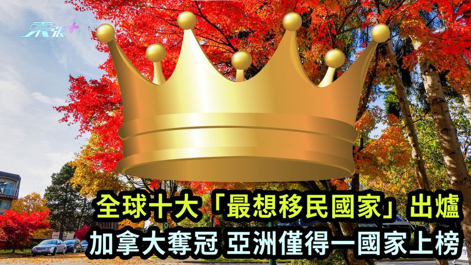 全球十大「最想移民國家」出爐 加拿大奪冠 亞洲僅得一國家上榜