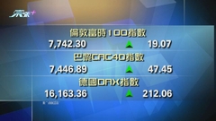 歐洲主要股市上升