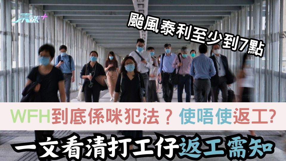 颱風泰利｜8號風球至少到7點　一文看清打工仔使唔使返工！WFH到底係咪犯法？