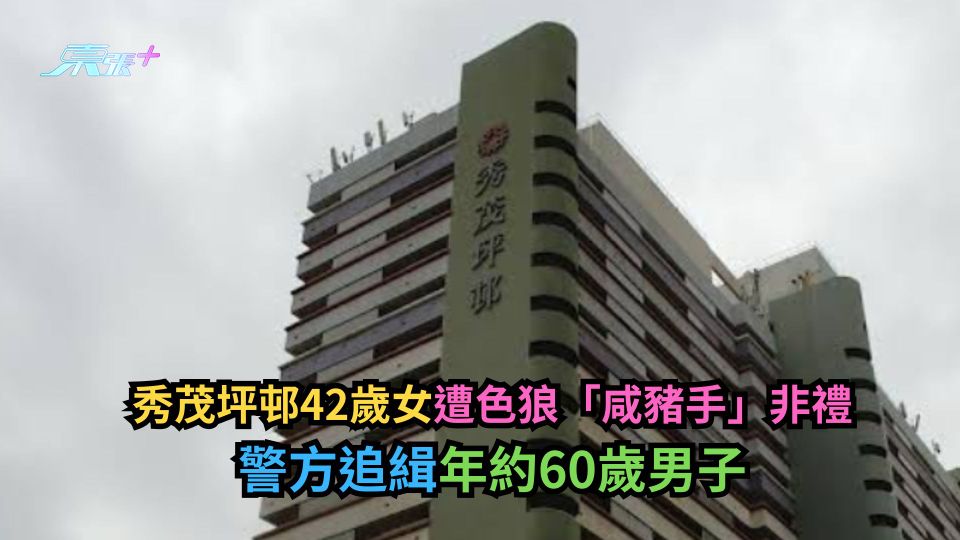 秀茂坪邨42歲女遭色狼「咸豬手」非禮　警方追緝年約60歲男子-東張+