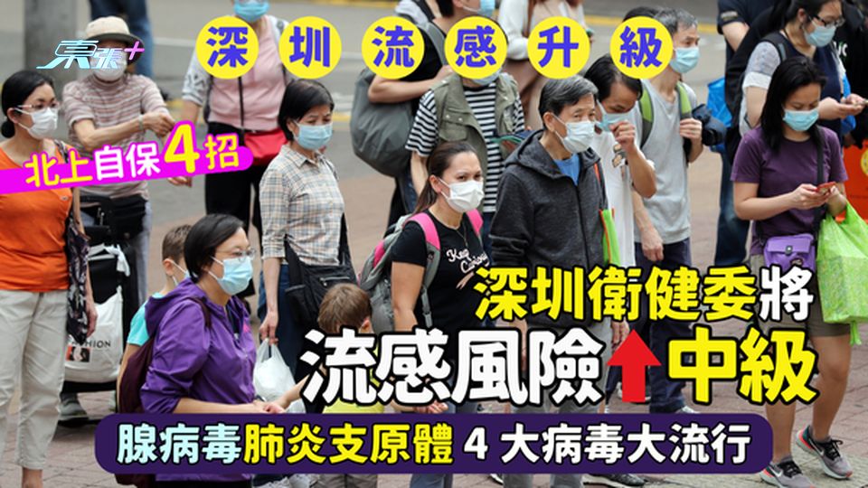 深圳衛健委將流感風險⬆升中級🤧 腺病毒肺炎支原體4病毒大流行｜💊北上自保4招😷