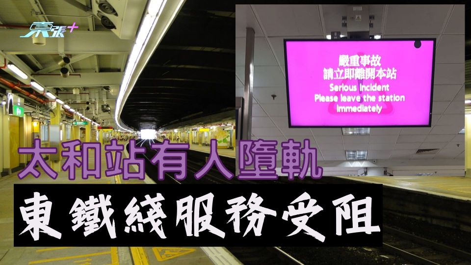 太和站有人墮軌 東鐵綫服務受阻 