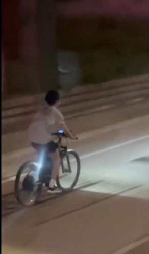 男子公然公路上駕駛電動單車