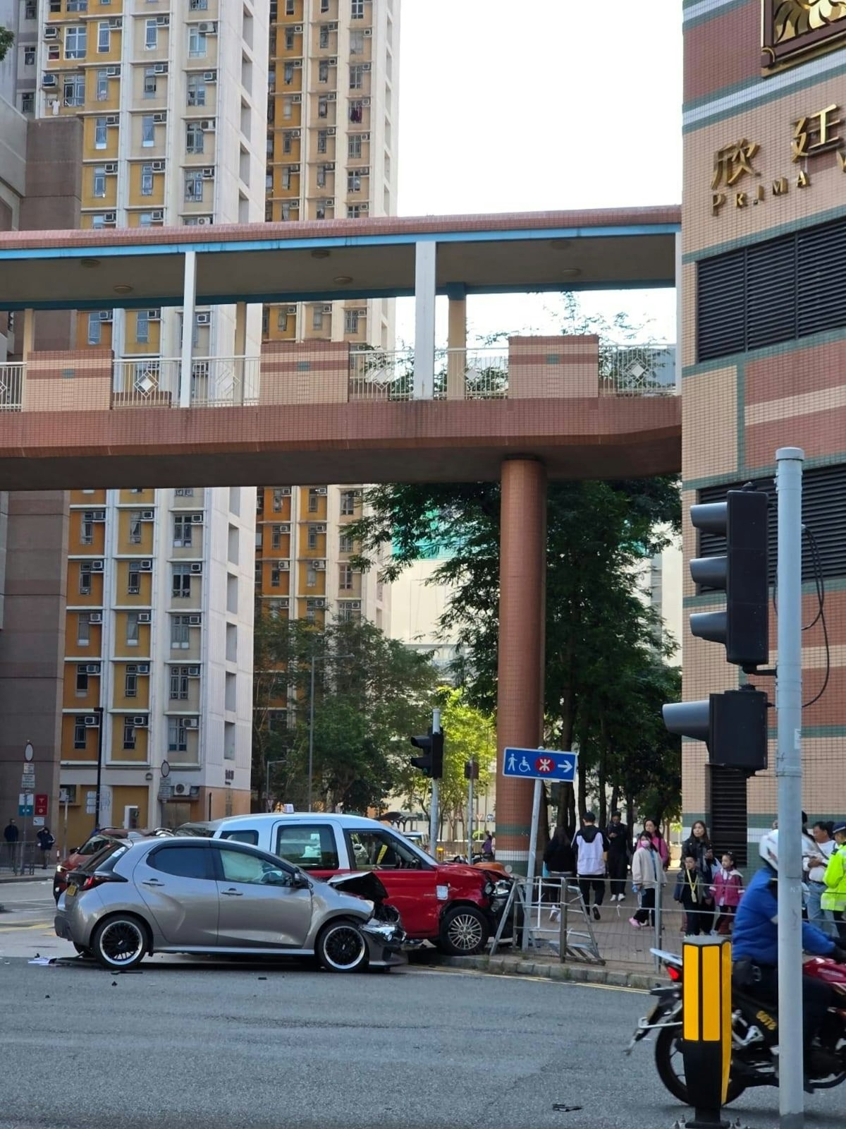 車Cam直擊｜沙田學車右轉遭的士猛撼師傅驚魂慘叫　女學神受傷不忘道歉：對唔住阿sir