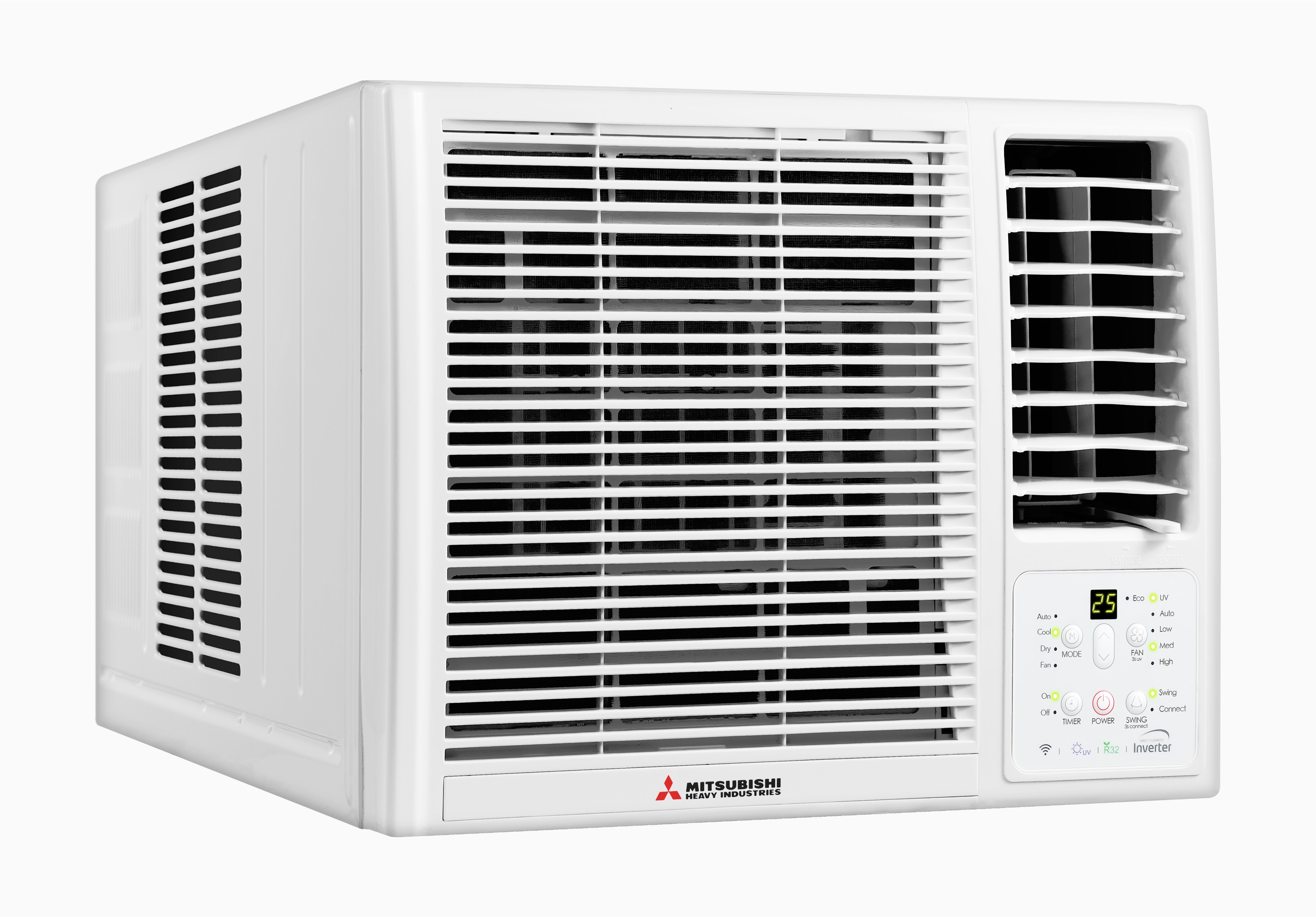 三菱重工空調窗口式冷氣機，備有多種慳電功能。