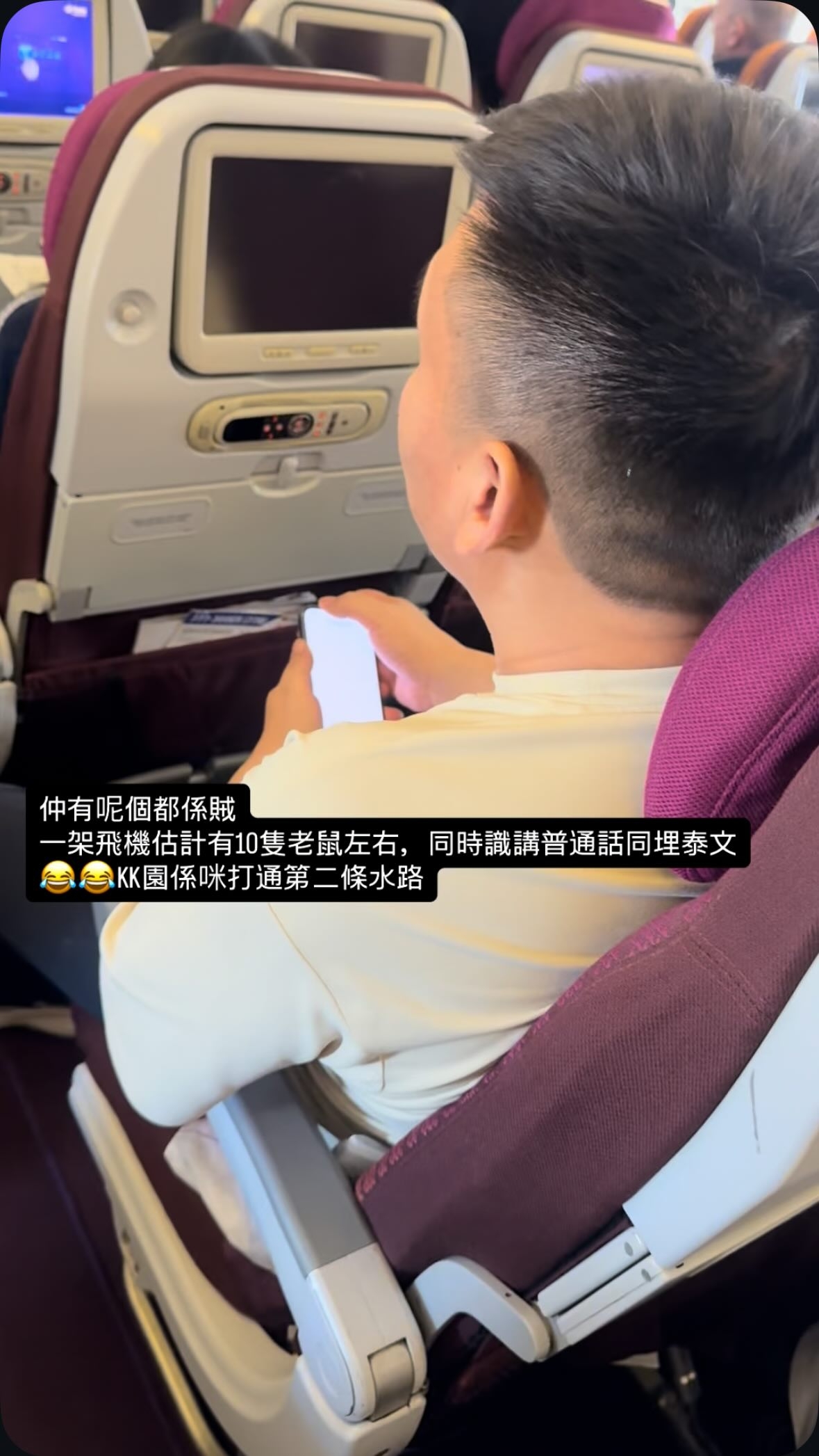 泰國返港航班疑出現「飛機老鼠」
