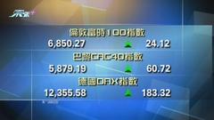 歐洲主要股市上升