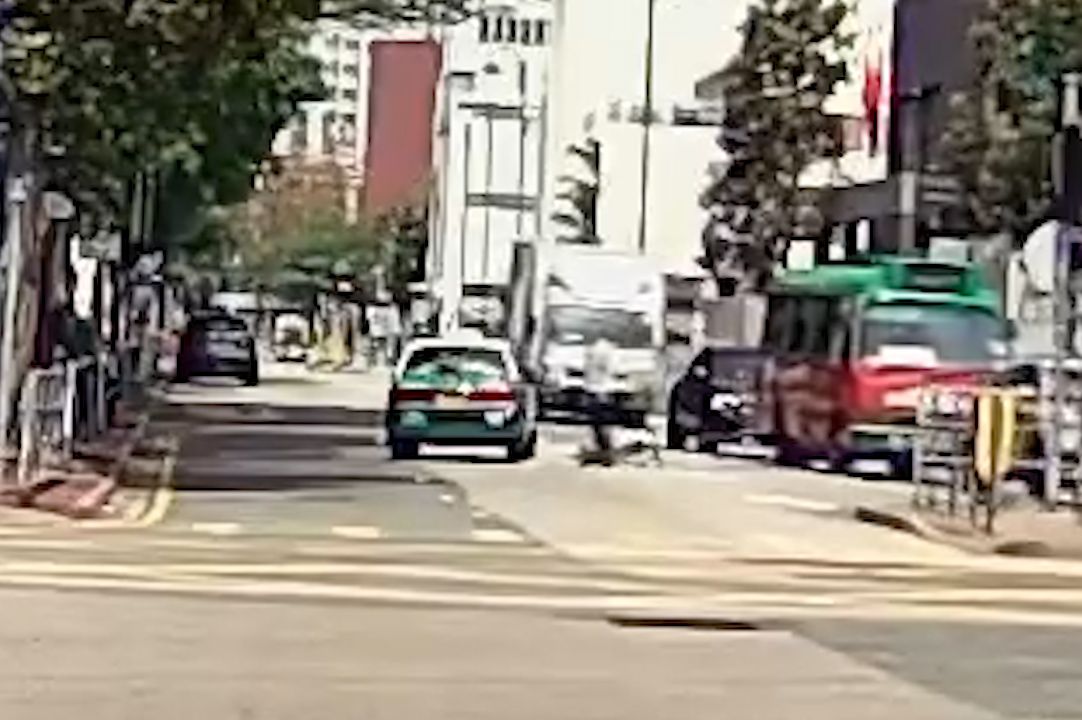 馬路MMA｜元朗單車友大戰綠的司機，互毆打到撞落小巴勁精彩。