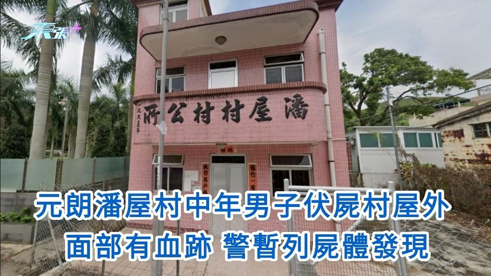元朗潘屋村中年男子伏屍村屋外 面部有血跡 警暫列屍體發現