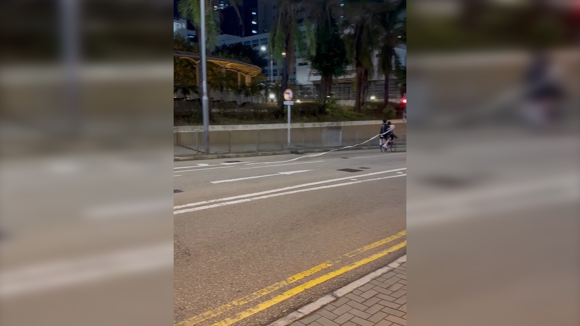 荃灣二人組路上揸電動單車被拍　仲拎廁紙大玩「行為藝術」被批擾民