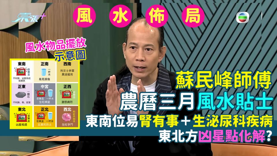 蘇民峰師傅農曆三月風水貼士🧧東南位易腎有事＋生泌尿科疾病🧭｜東北方凶星相遇點化解？😷