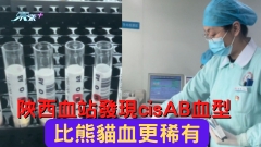 陜西血站發現cisAB血型 比熊貓血更稀有
