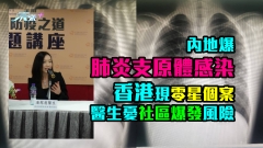 內地爆肺炎支原體感染　港現零星個案　醫生憂社區爆發風險