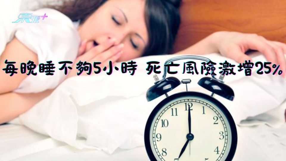 每晚睡不夠5小時 死亡風險激增25%