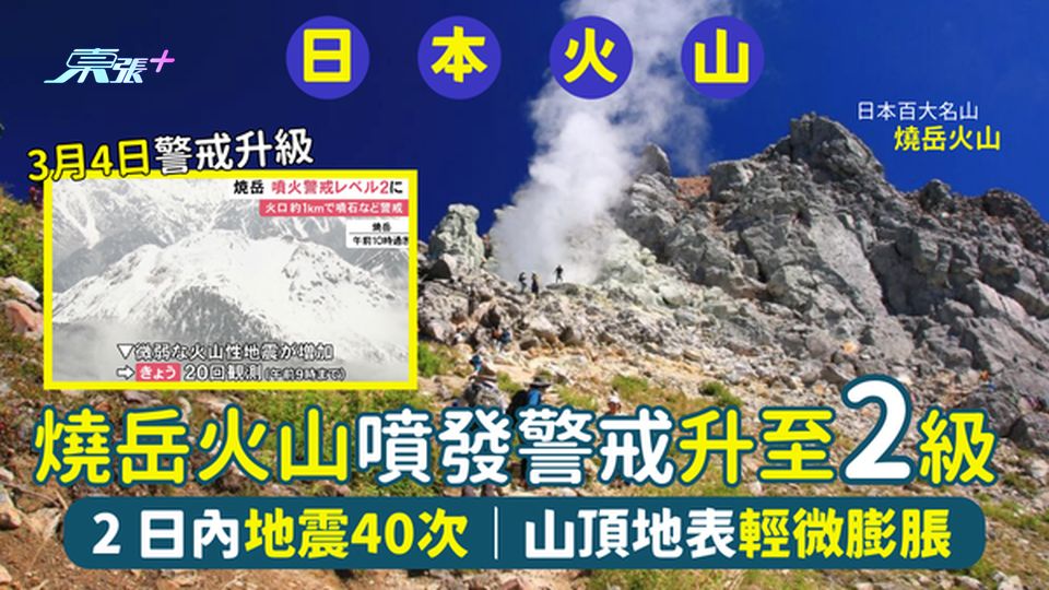 2025唔好去日本🇯🇵？燒岳火山噴發警戒升至2級🌋2日內地震40次💥｜山頂地表輕微膨脹⚠️