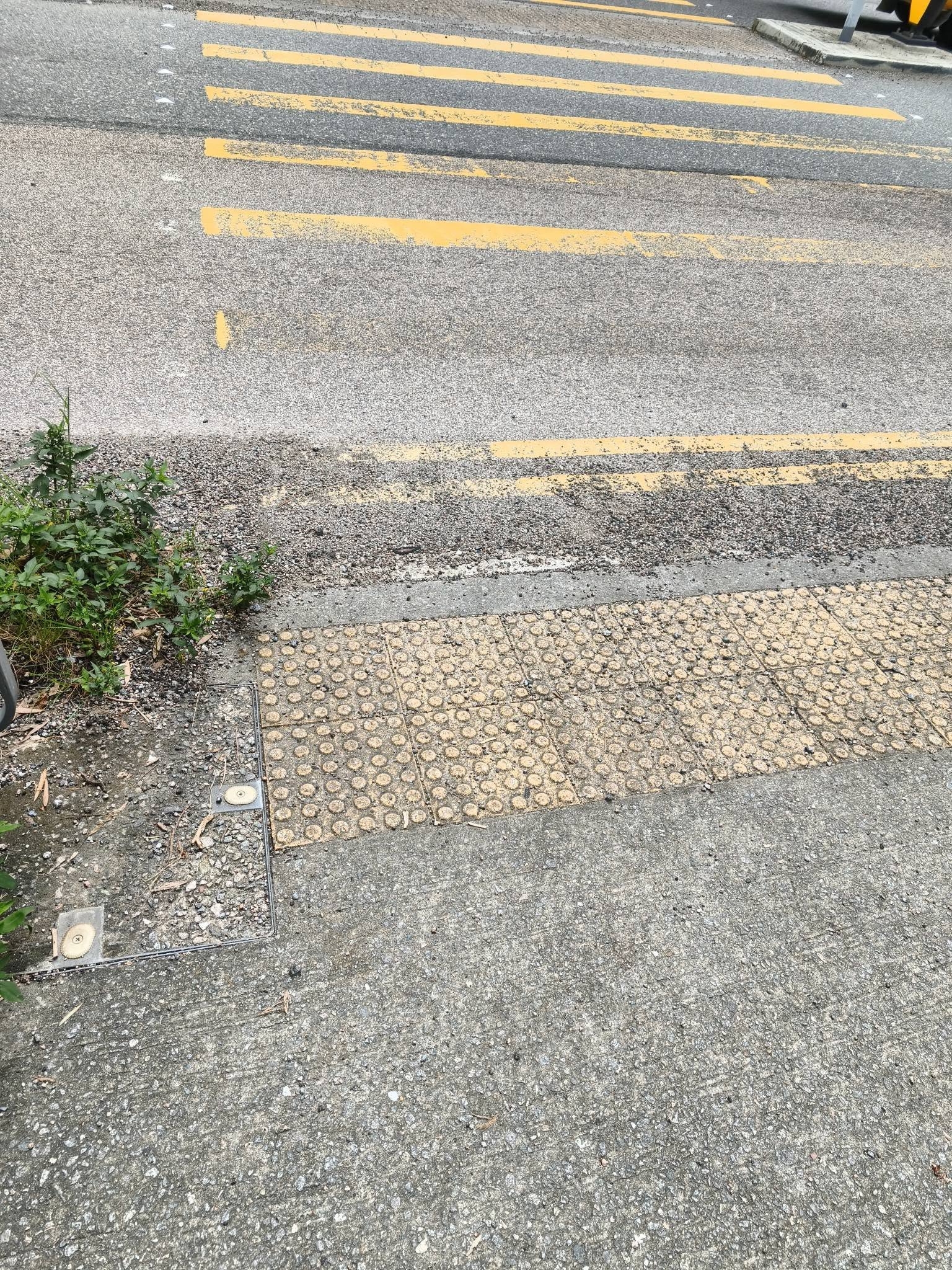 東張西望報料｜威院對開路口「滿布碎石」　兩輪車隨時跣胎失控　街坊憂釀意外
