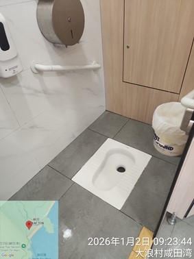 西貢咸田公廁女廁現況 (食環署提供)