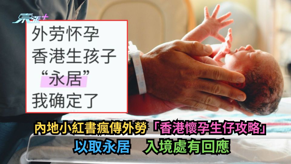 內地小紅書瘋傳外勞「香港懷孕生仔攻略」以取永居　入境處有回應 