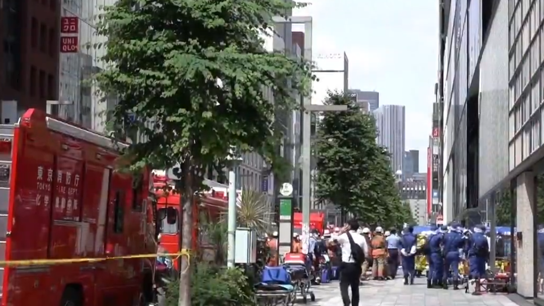 Ginza Six傳出刺激性氣味，據報約25人感到身體不適。（網上圖片）