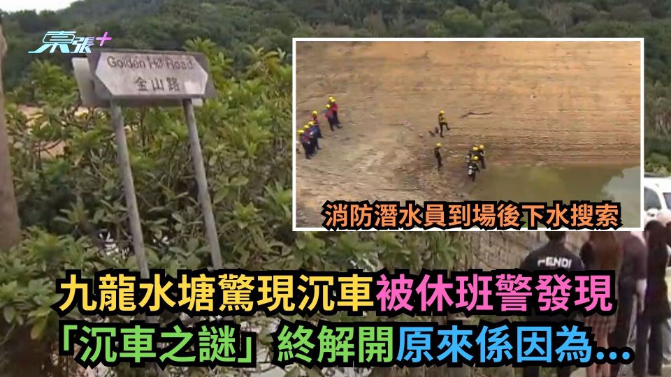九龍水塘驚現沉車被休班警發現　「沉車之謎」終解開原來係因為...