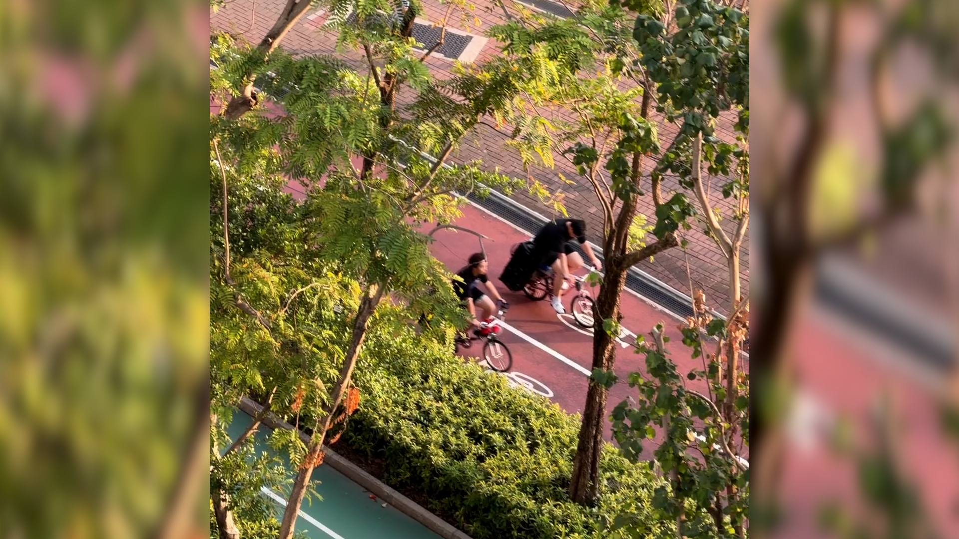 東張西望報料｜荃灣西政府單車徑童黨改車大聲播音樂　觀眾報料大呻擾民 （觀眾提供東張影片截圖）