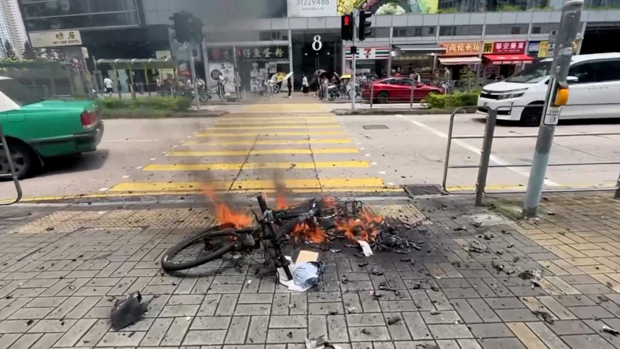 天水圍發生電動單車爆炸事故，無人受傷。