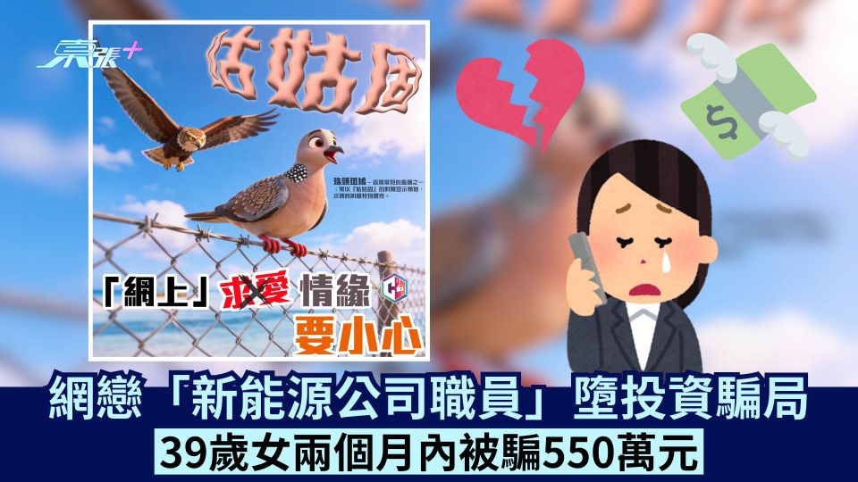 網戀「新能源公司職員」墮投資騙局 39歲女兩個月內被騙550萬元
