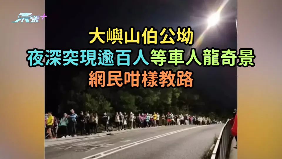 大嶼山伯公坳夜深突現逾百人等車人龍奇景  網民咁樣教路